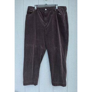 Lauren Jeans Co Ralph Lauren Corduroy Pants 20W Black High Rise Thick Corded